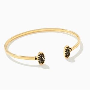 Kendra Scott Gold and Black Grayson cuff bracelet